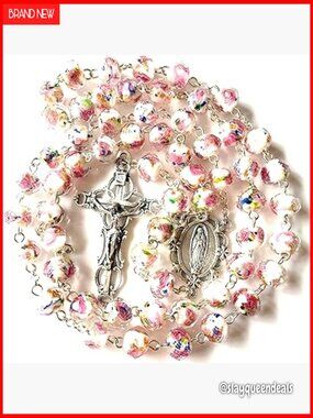 Veluriyam Bead Rosary with Italy Cross Y-Necklace Catholic Jewelry